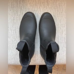 Everlane The Rain Boot Black Rubber Pull On Chelsea Boots Ankle Women’s 7
